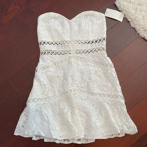 Strapless lace cocktail/formal dress